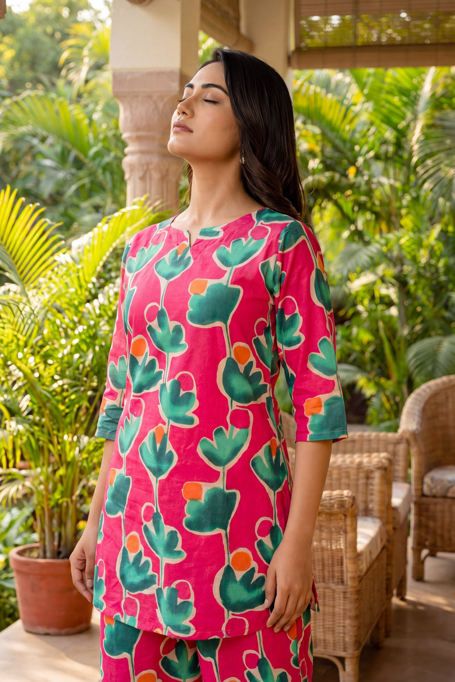 Rosy Garden Botanical Cotton Co-ord Set — image 13