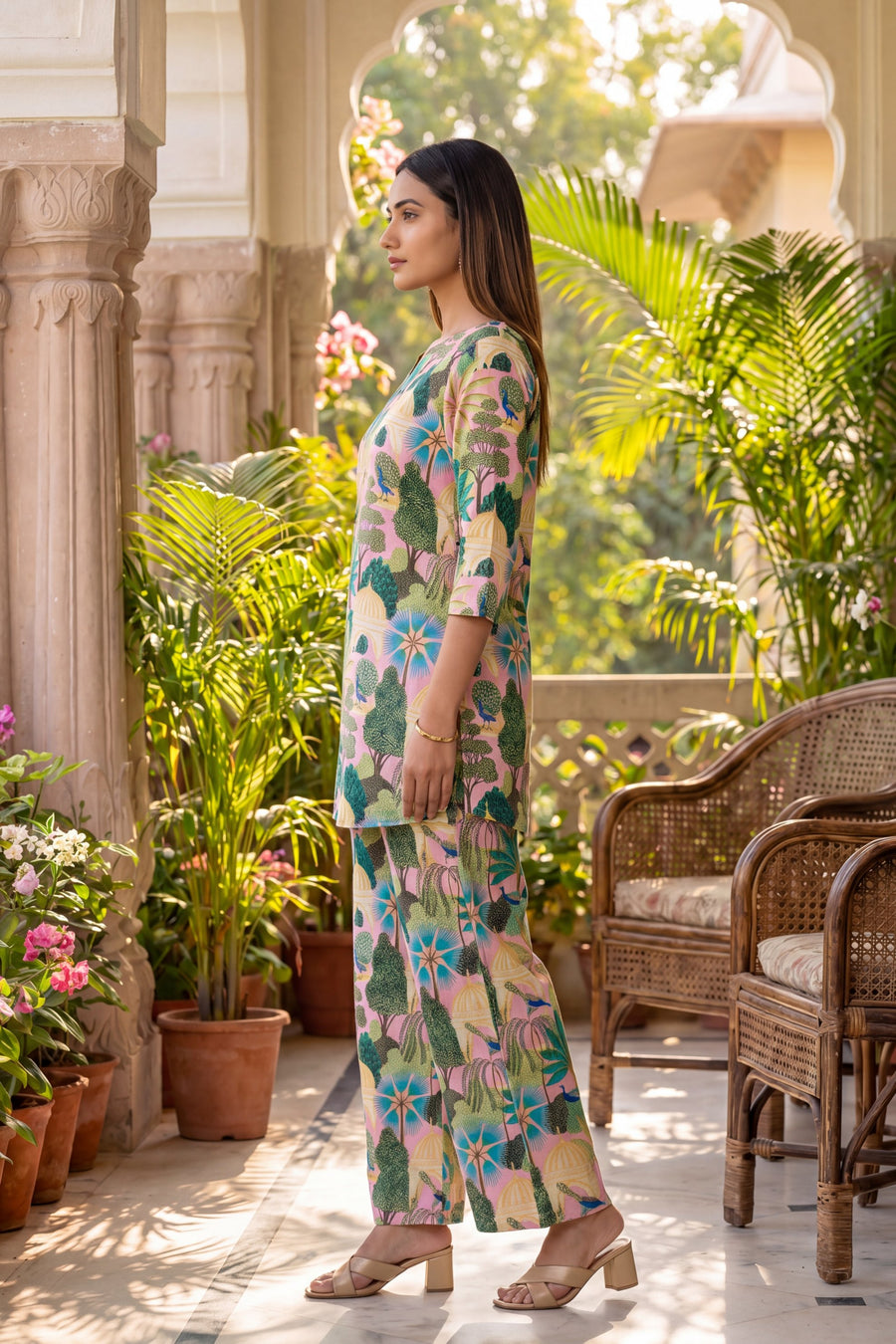 Pink Cotton Botanical Co-ord Set — image 12