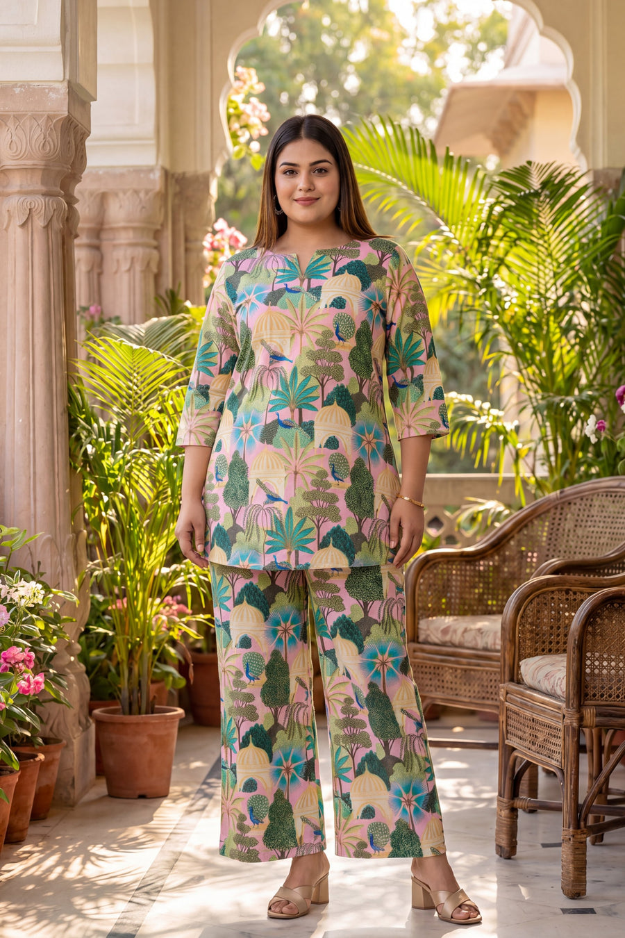 Pink Cotton Botanical Co-ord Set — image 13