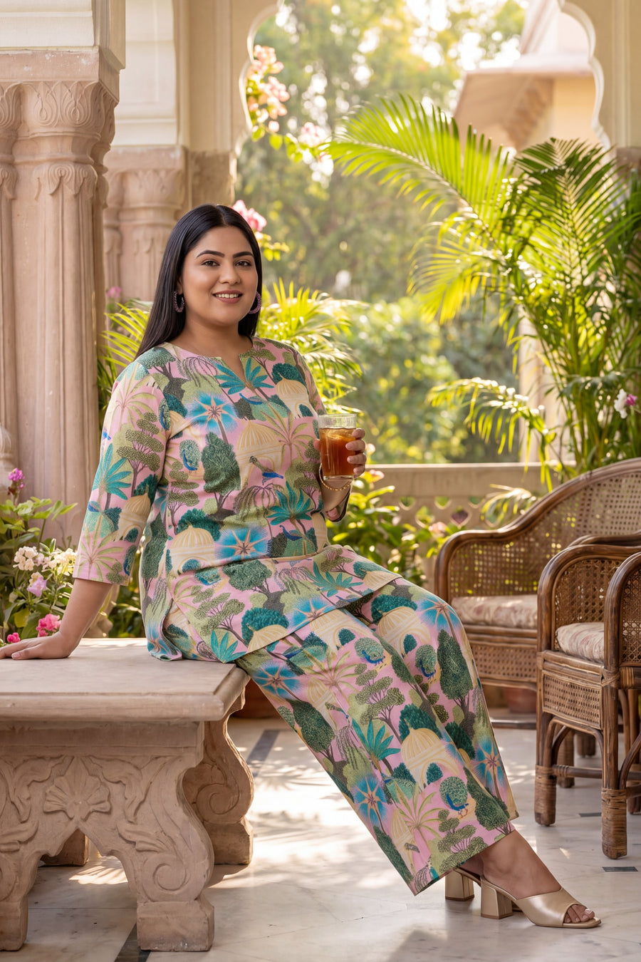Pink Cotton Botanical Co-ord Set — image 6