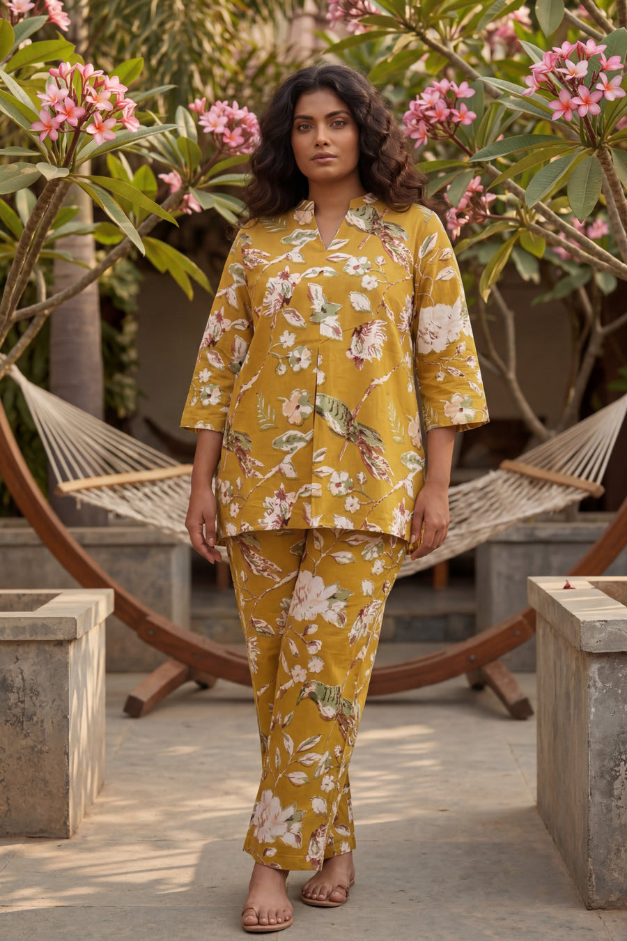 Golden Meadow Mustard Cotton Co-ord Set — image 3