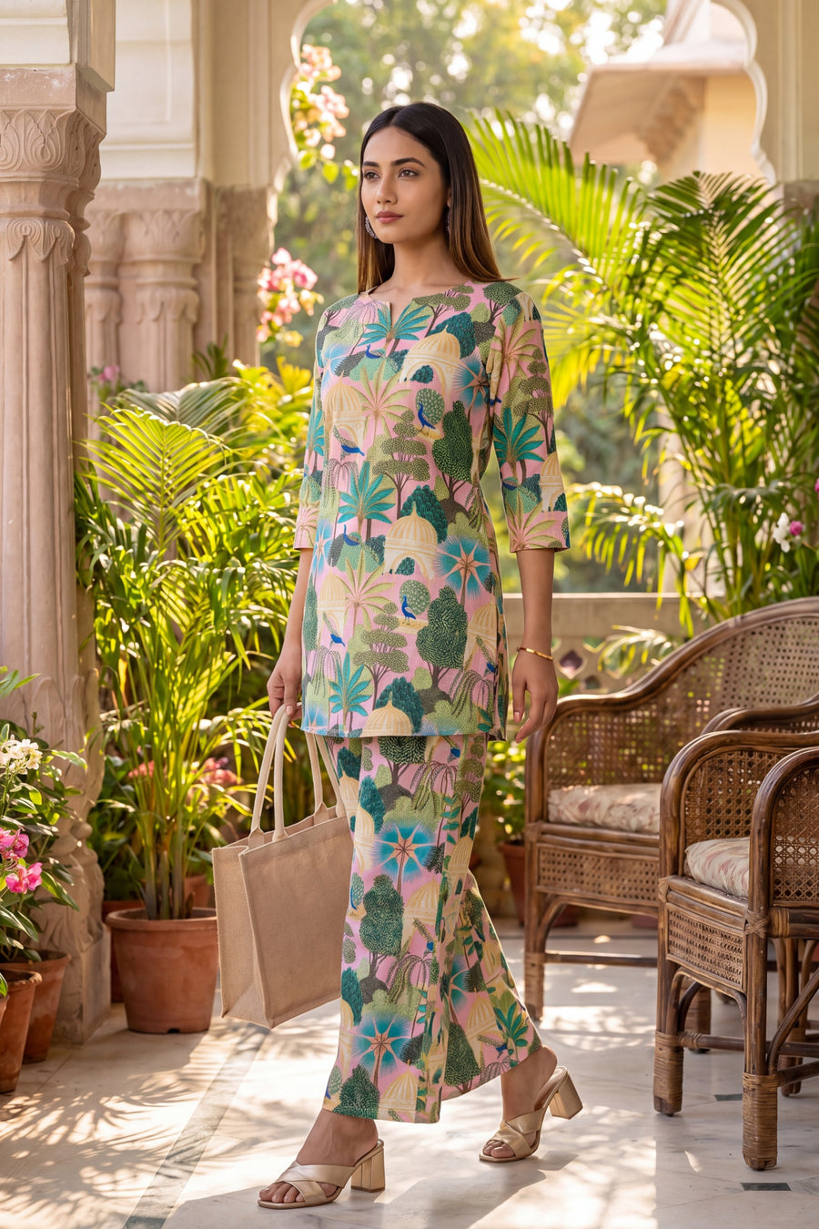 Pink Cotton Botanical Co-ord Set — image 14