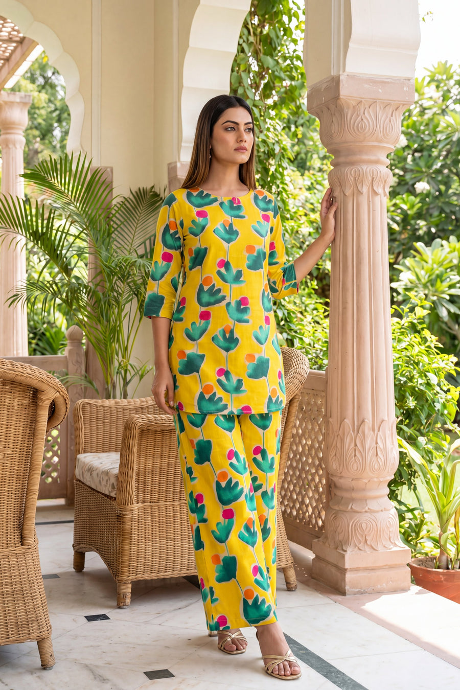 Marigold Elegance Cotton Co-ord Set — image 6