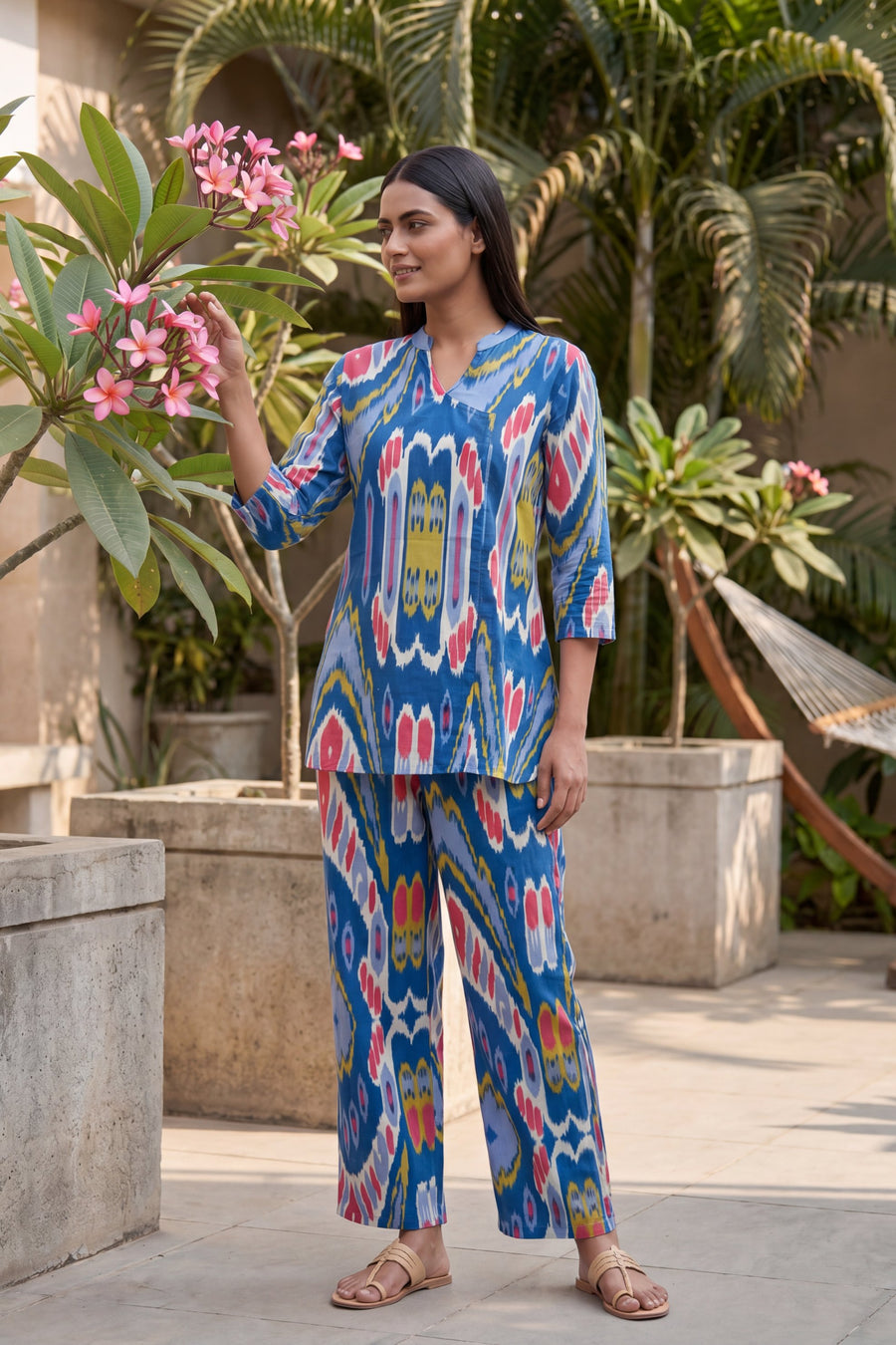 Abstract Whisper Cobalt Ikat Co-ord Set — image 11