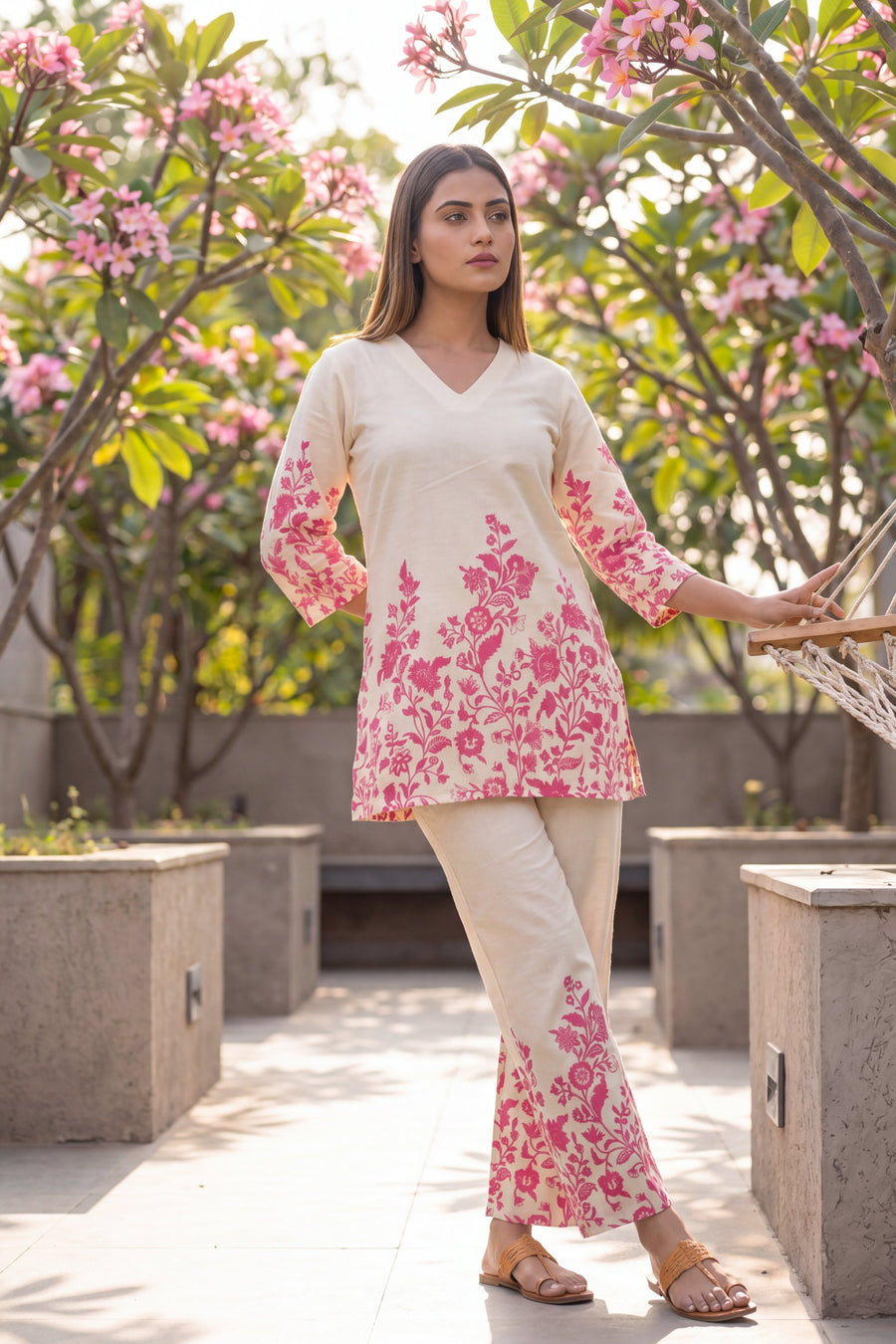 Slate Birch Hollow Geometric Cotton Co-ord Set — image 7