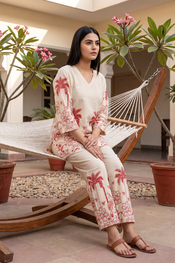 Wildflower Bloom Floral Cotton Flex Co-ord Set