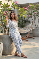 Minimalist Flora White Cotton Co-ord Set
