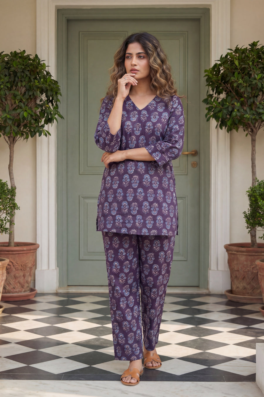 Lavender Palace Heritage Cotton Co-ord Set — image 9