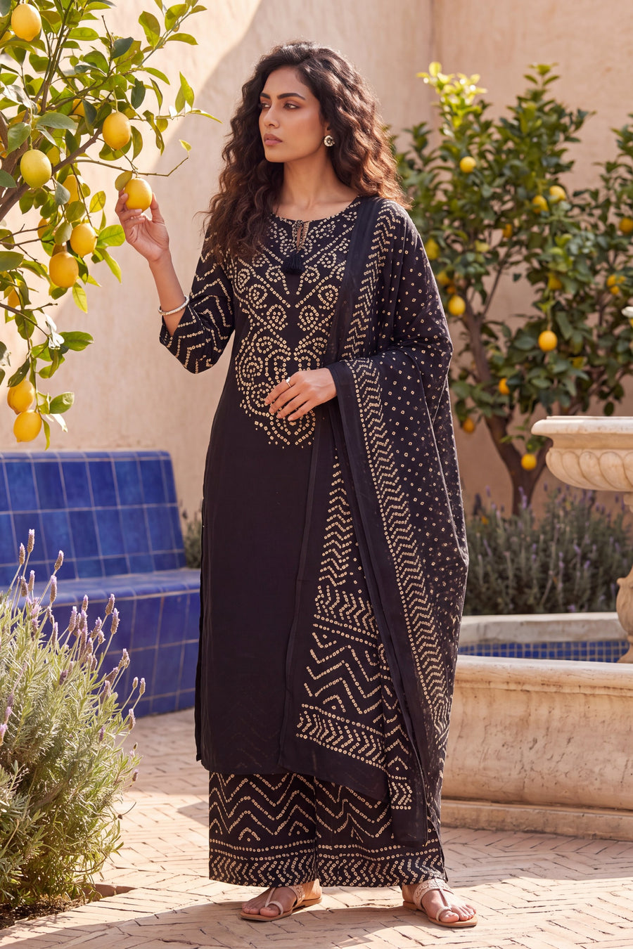 Onyx Market Black Cotton Suit Set — image 2