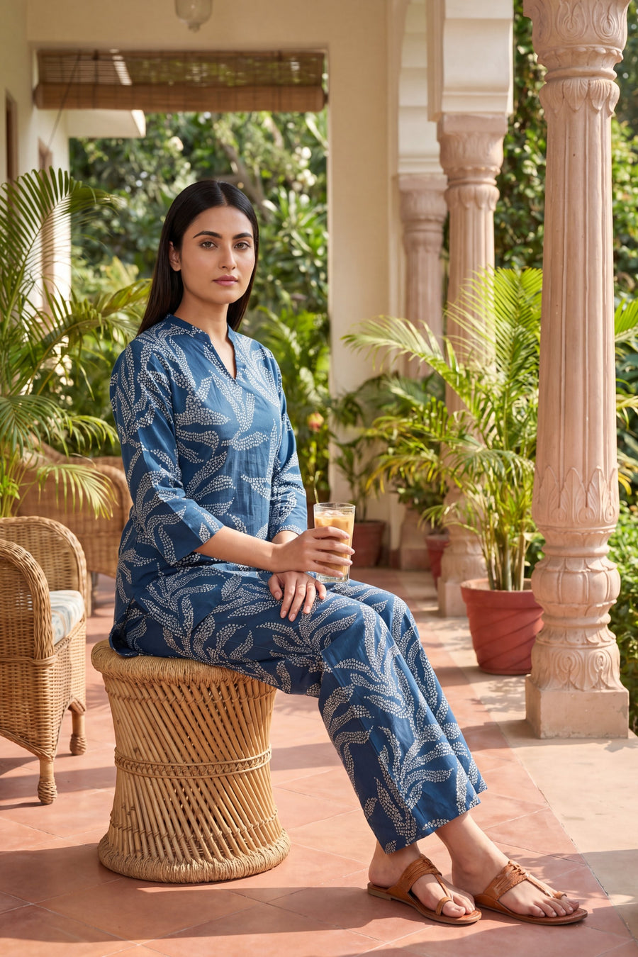 Slate Fern Pearl Botanical Cotton Co-ord Set — image 9