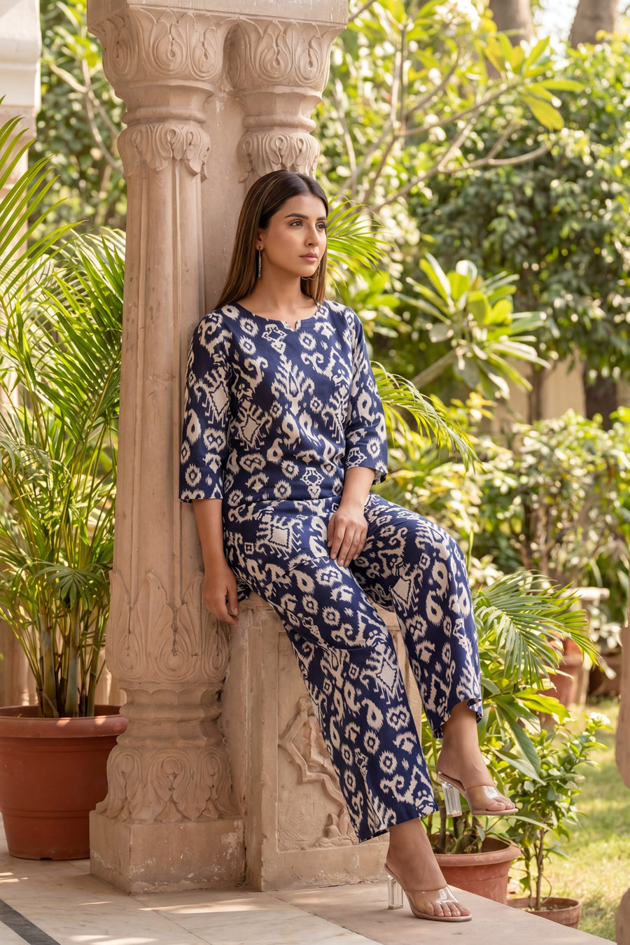 Celestial Rhythm Blue Cotton Co-ord Set — image 11