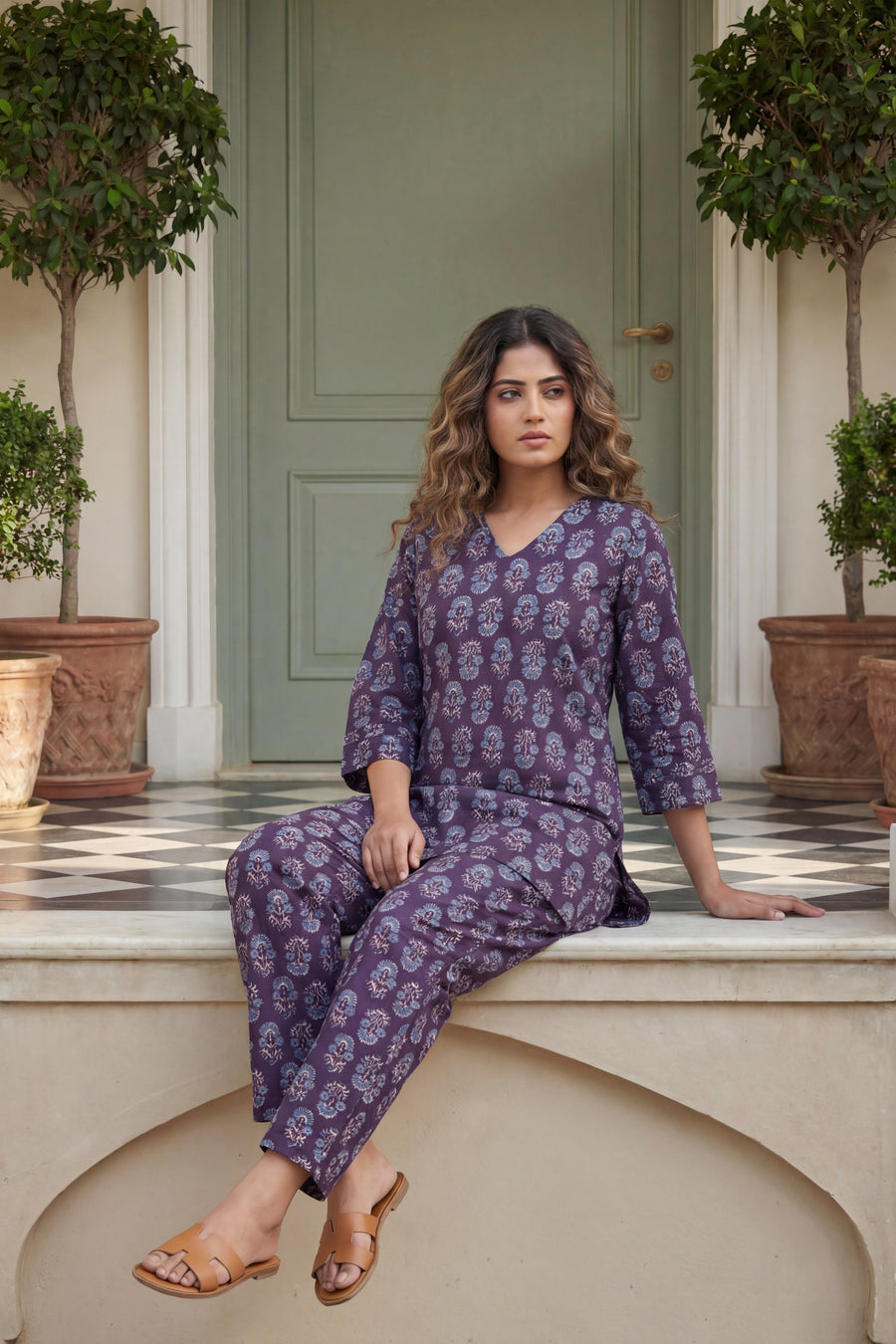 Lavender Palace Heritage Cotton Co-ord Set — image 10