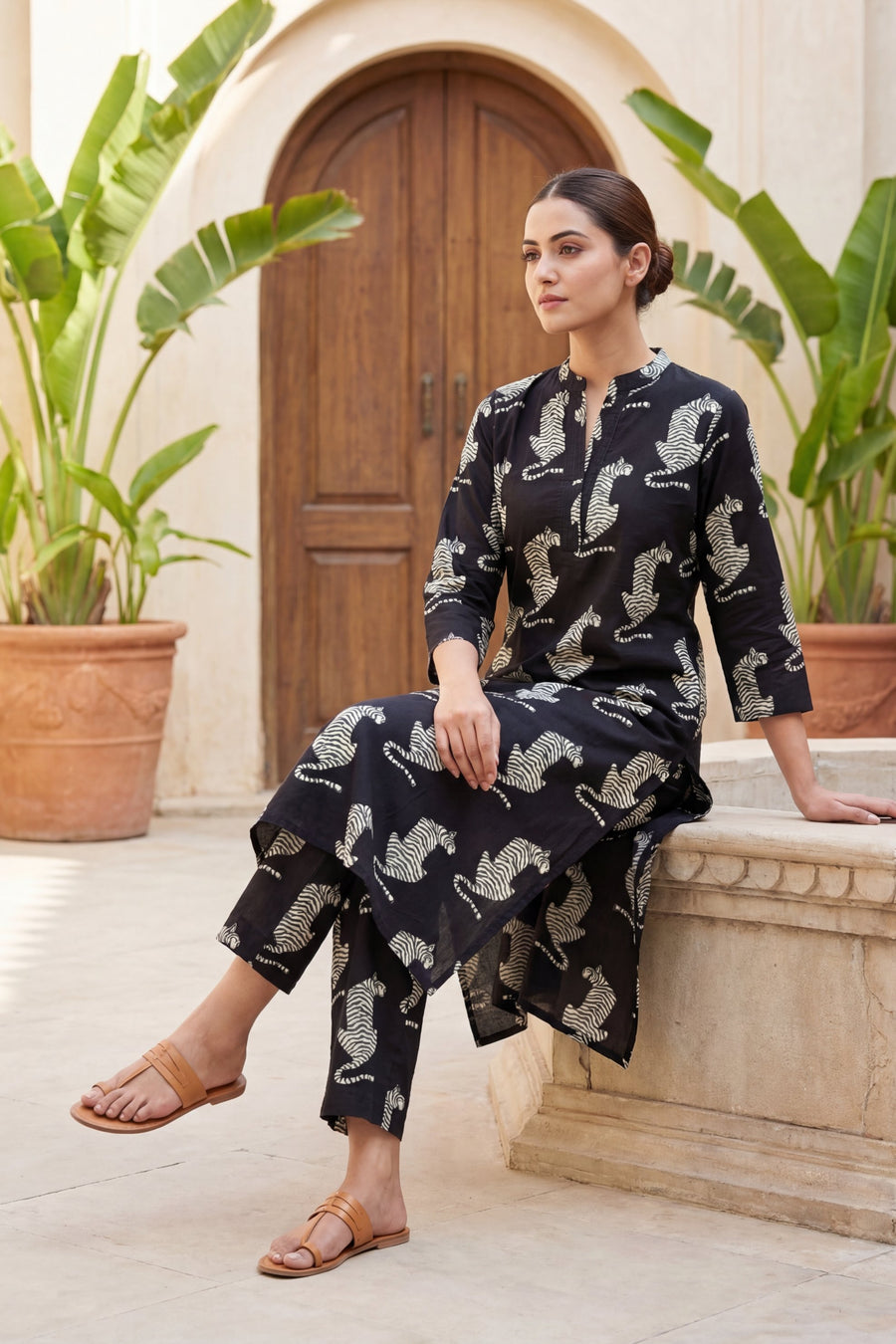 Prowling Midnight Tiger Cotton Co-ord Set — image 7
