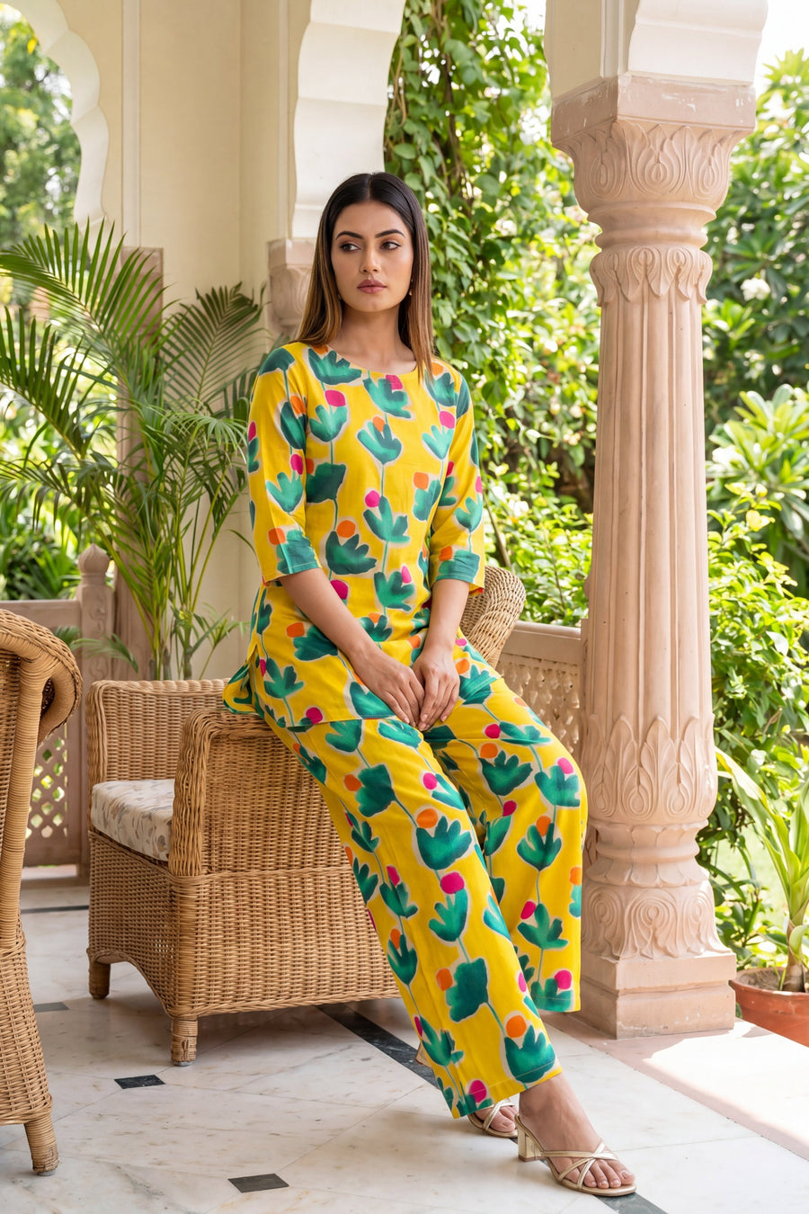Marigold Elegance Cotton Co-ord Set — image 8