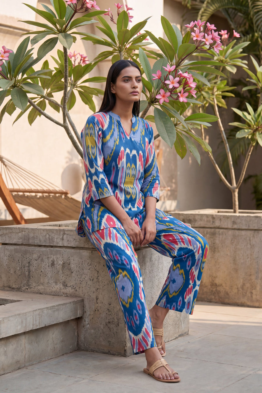 Abstract Whisper Cobalt Ikat Co-ord Set — image 5