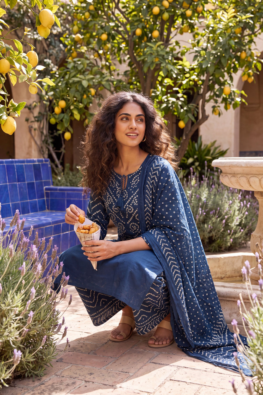 Royal Market Blue Cotton Suit Set — image 3