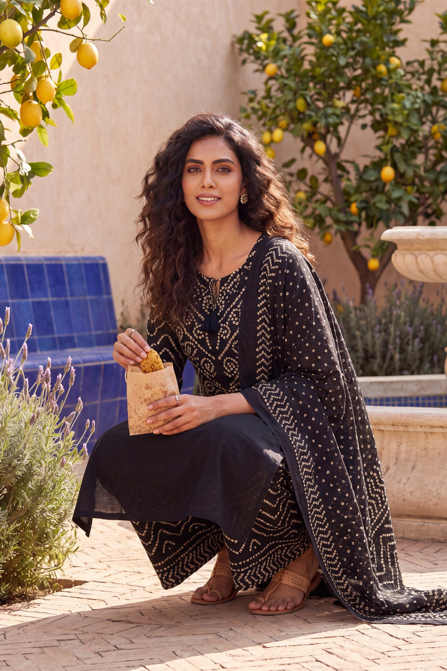 Onyx Market Black Cotton Suit Set — image 4