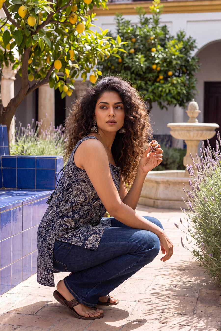 Bluebell Breeze Square Neck Cotton Top — image 4