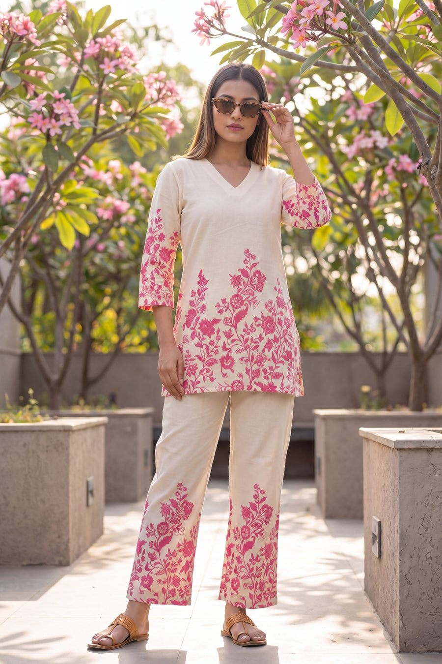 Slate Birch Hollow Geometric Cotton Co-ord Set — image 6