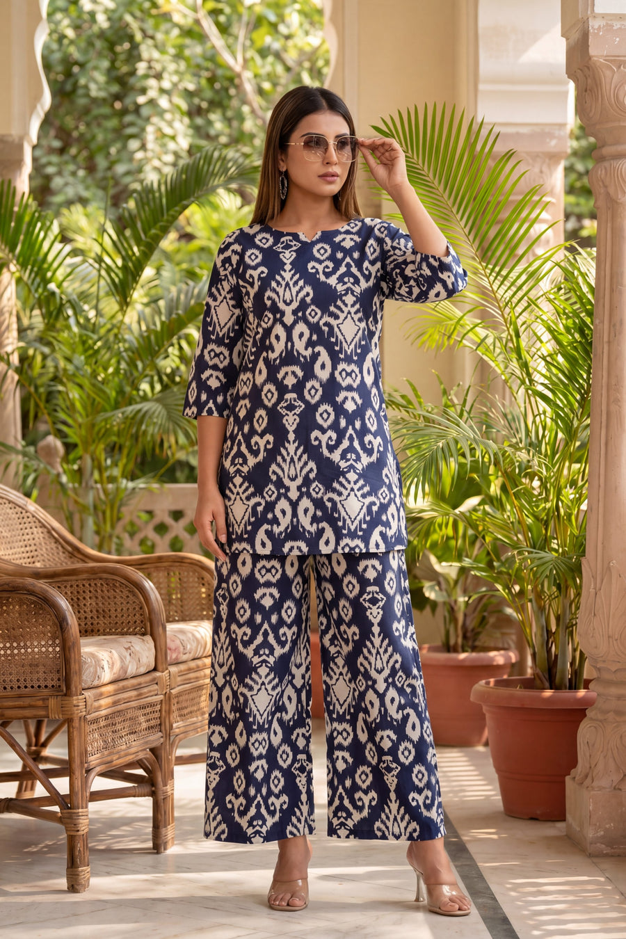 Celestial Rhythm Blue Cotton Co-ord Set — image 7