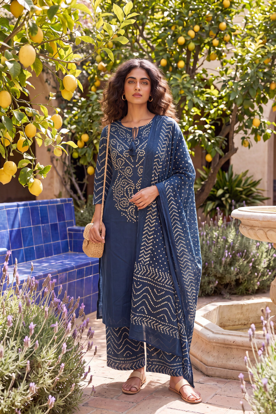 Royal Market Blue Cotton Suit Set — image 4