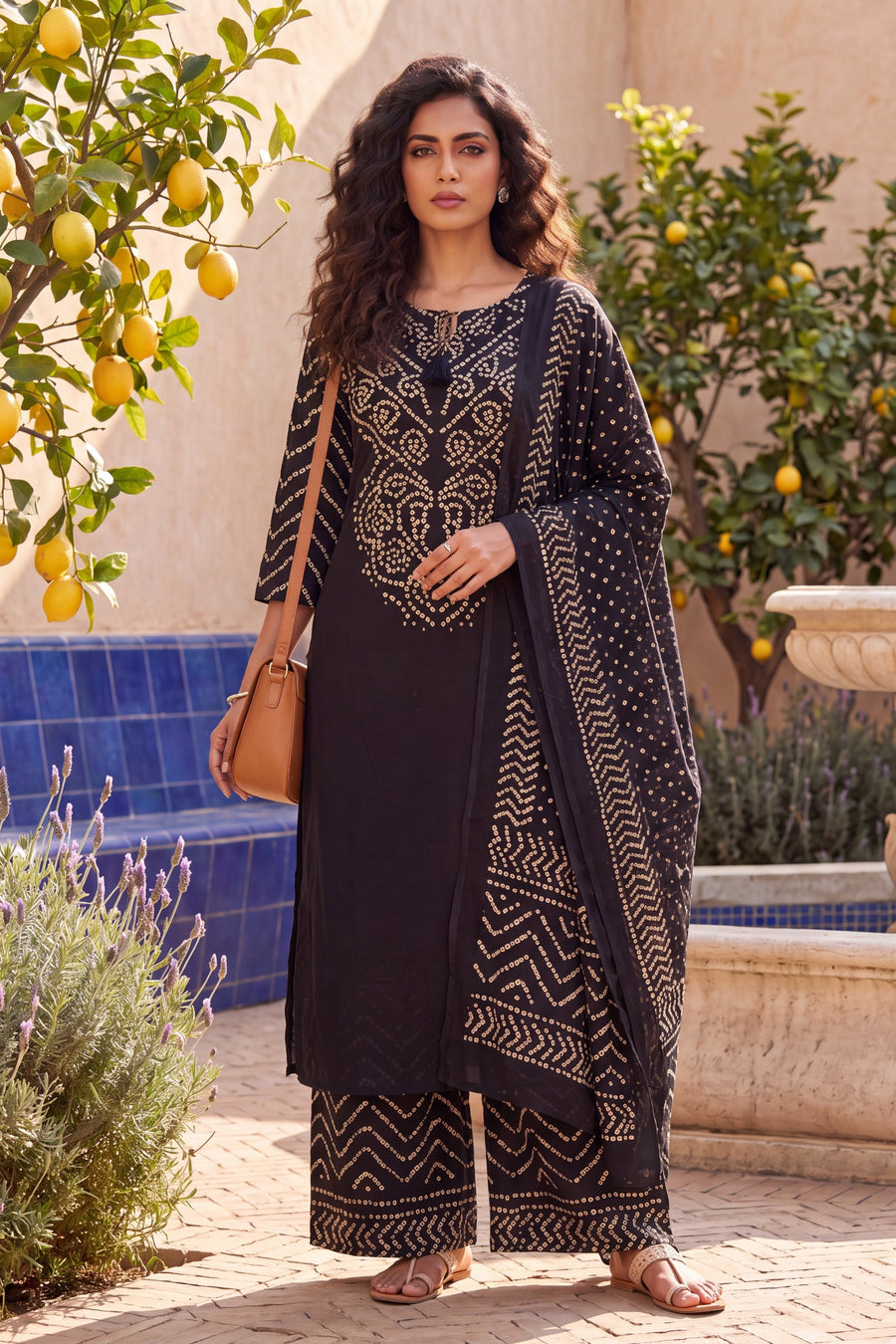 Onyx Market Black Cotton Suit Set — image 5