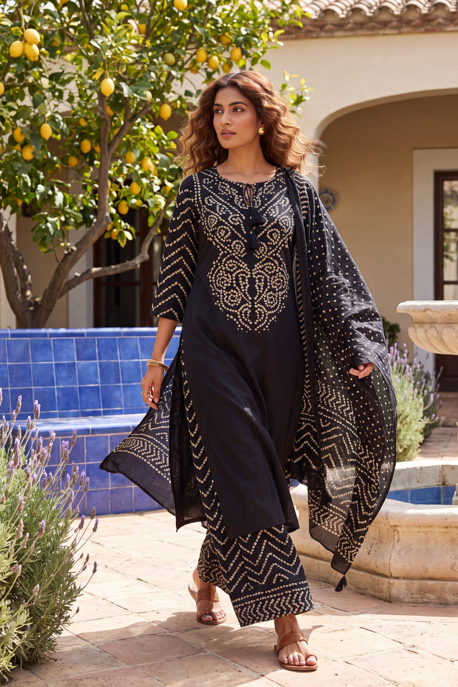 Onyx Market Black Cotton Suit Set — image 6