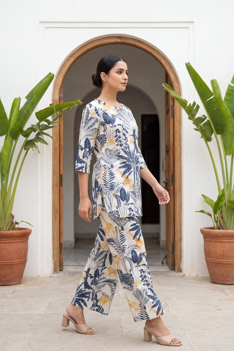 Tropical Canvas: Cream Botanical Cotton Co-ord Set — image 12
