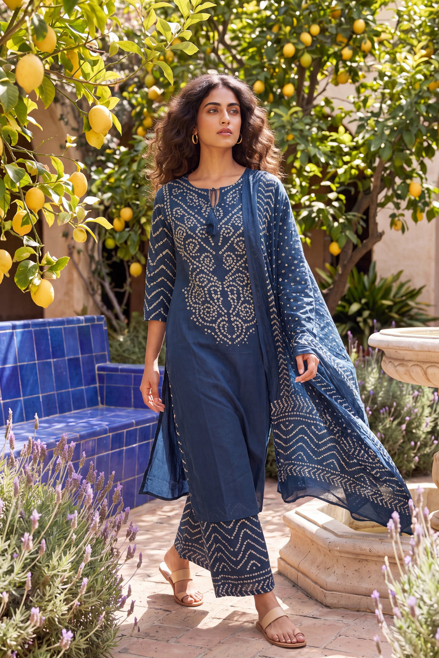 Royal Market Blue Cotton Suit Set — image 5