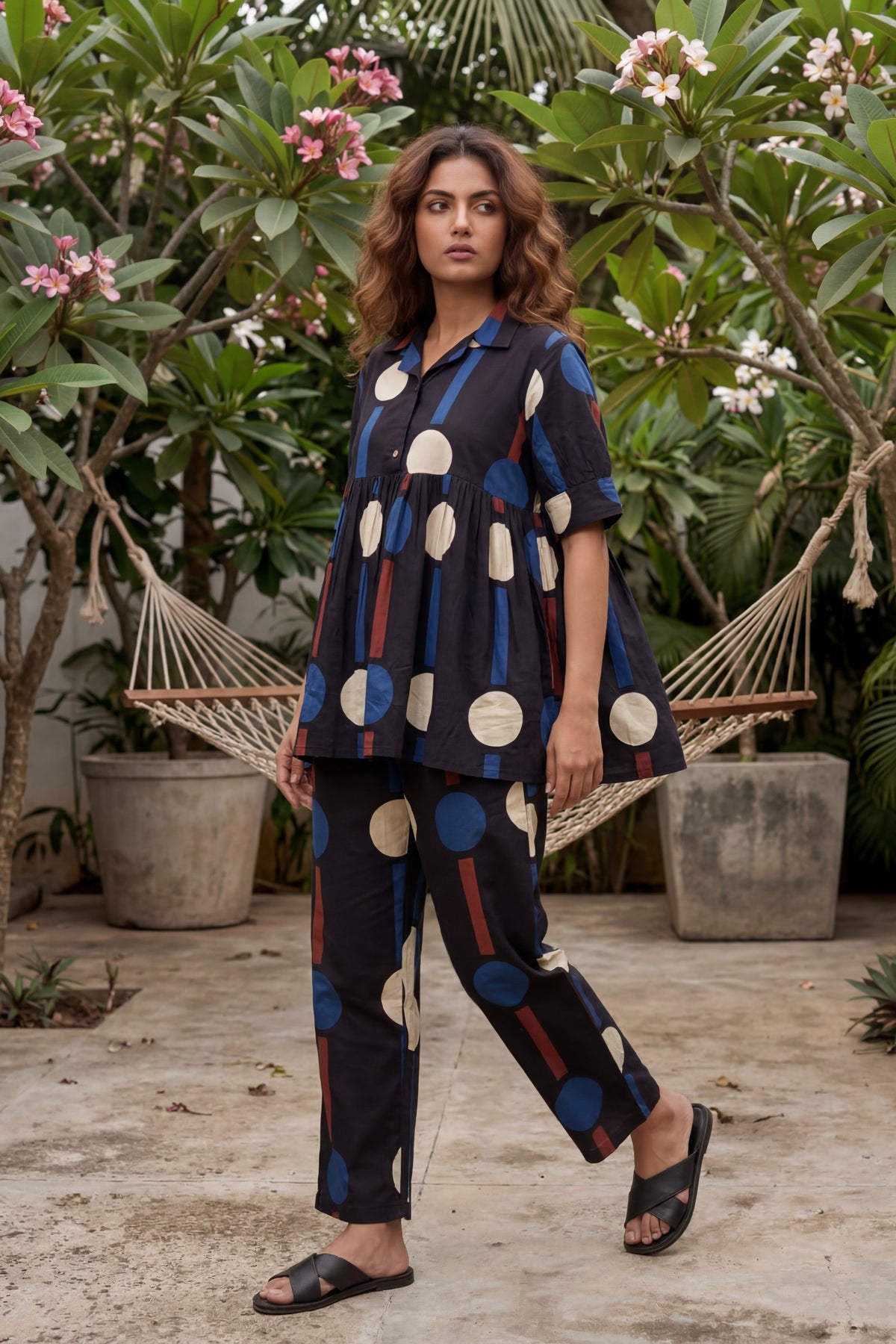 Ebony Canvas Black Cotton Co-ord Set