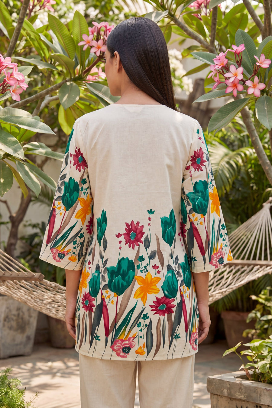 Ivory Scattered Floral Cotton Co-ord Set — image 14