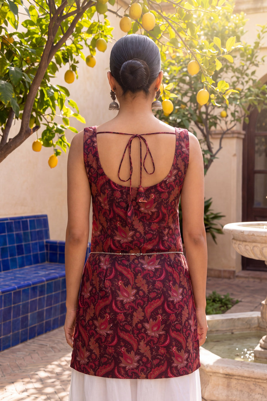 Mulberry Wine Square Neck Cotton Top — image 6