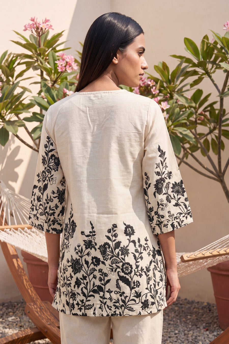 Trail Ivory Floral Embroidered Cotton Co-ord Set — image 14
