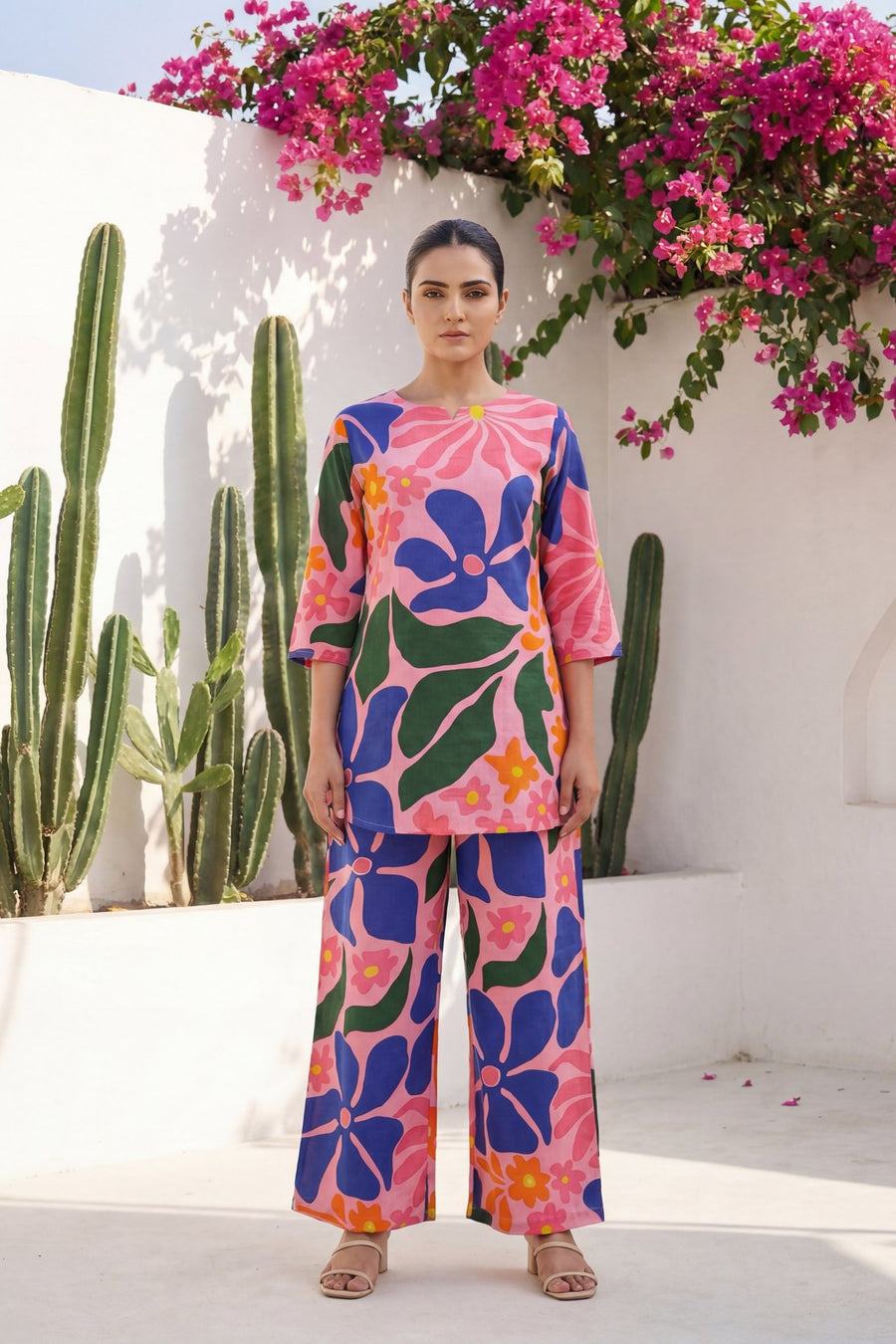 Petal Pop Pink Floral Cotton Co-ord Set — image 5
