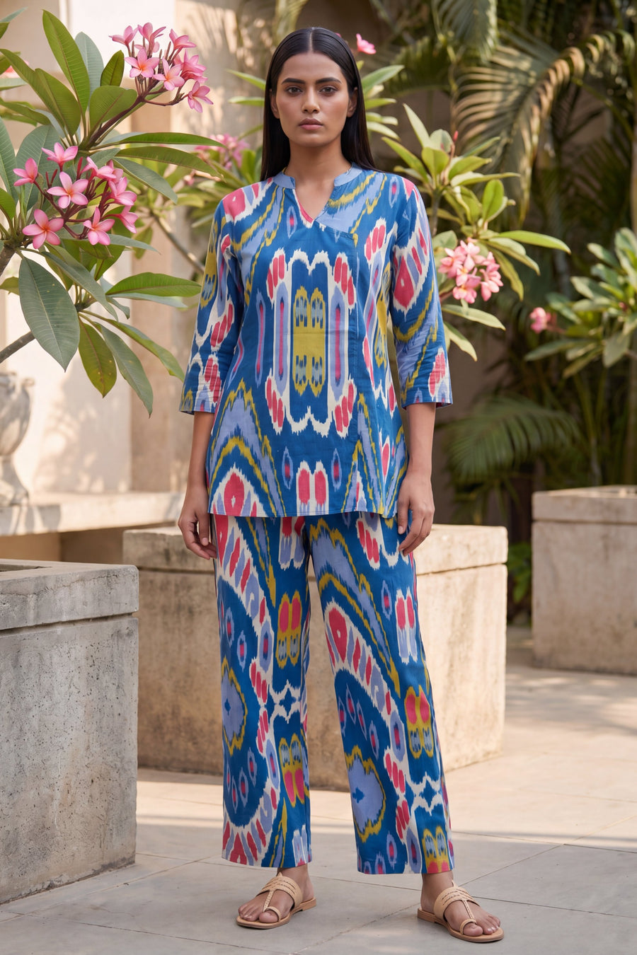 Abstract Whisper Cobalt Ikat Co-ord Set — image 9