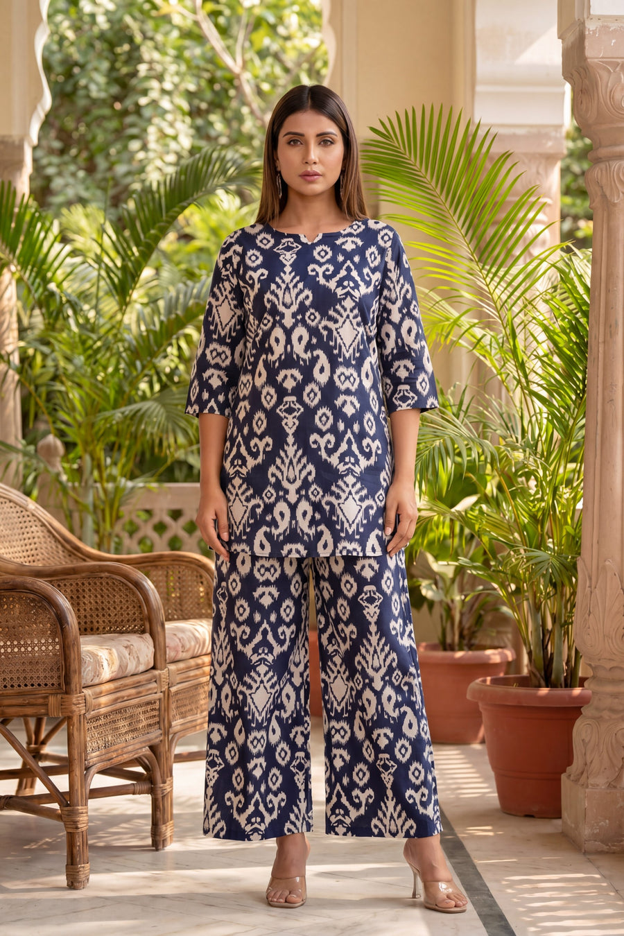 Celestial Rhythm Blue Cotton Co-ord Set — image 10