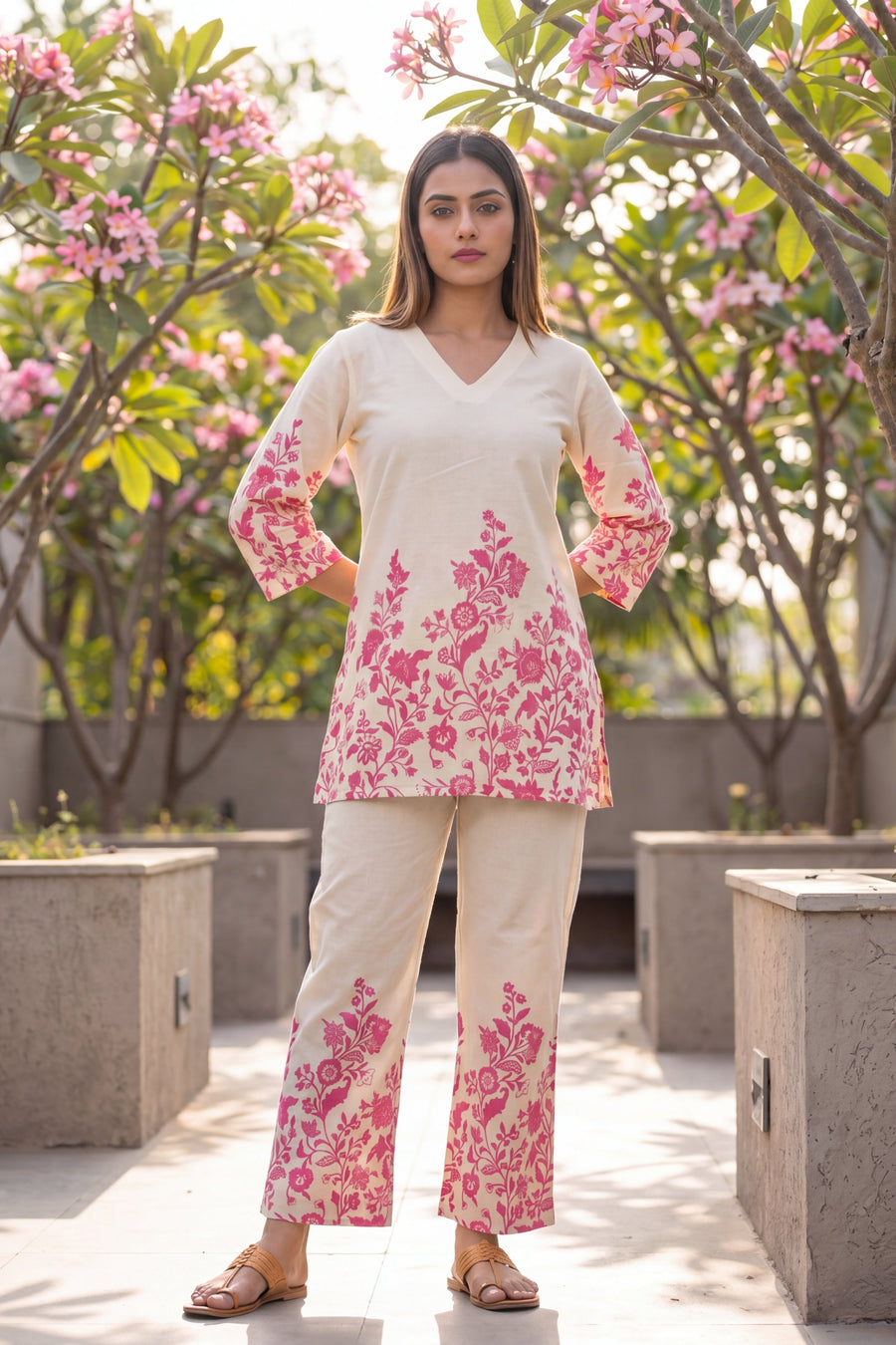 Slate Birch Hollow Geometric Cotton Co-ord Set — image 8