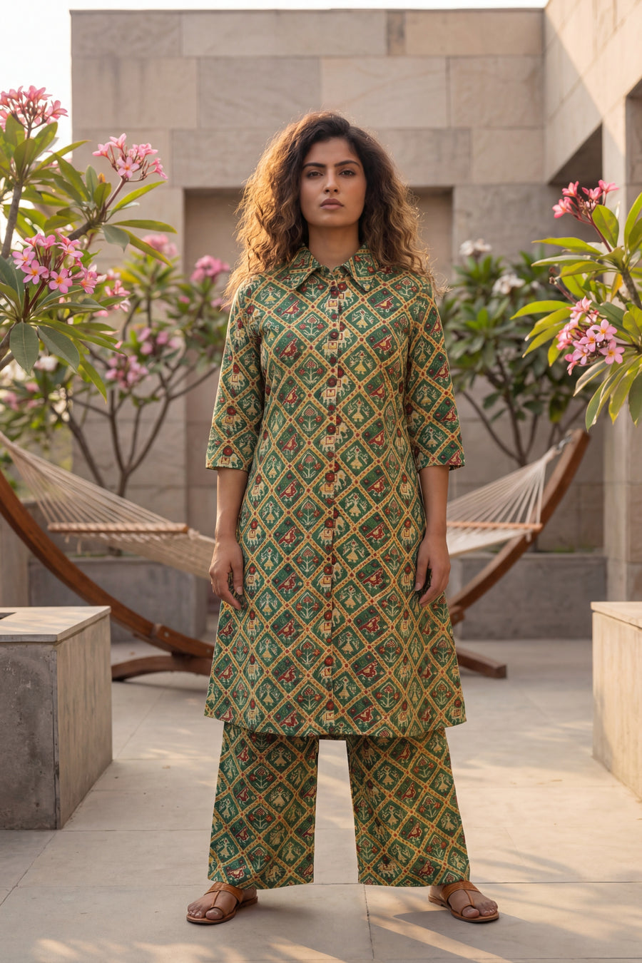 Teal Heritage Cotton Co-ord Set — image 8