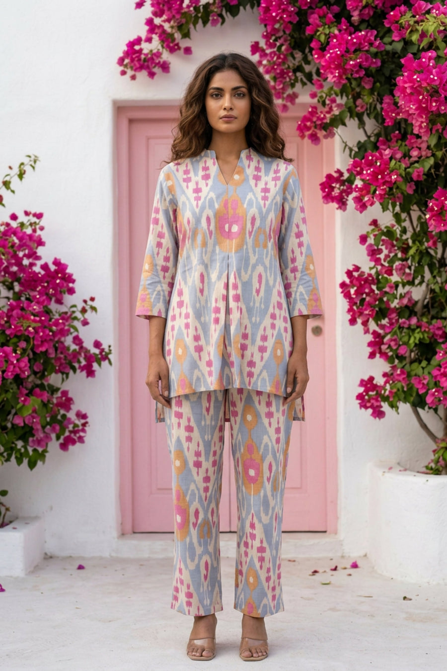 Eternal Echo Grey-Blue Cotton Co-ord Set — image 8
