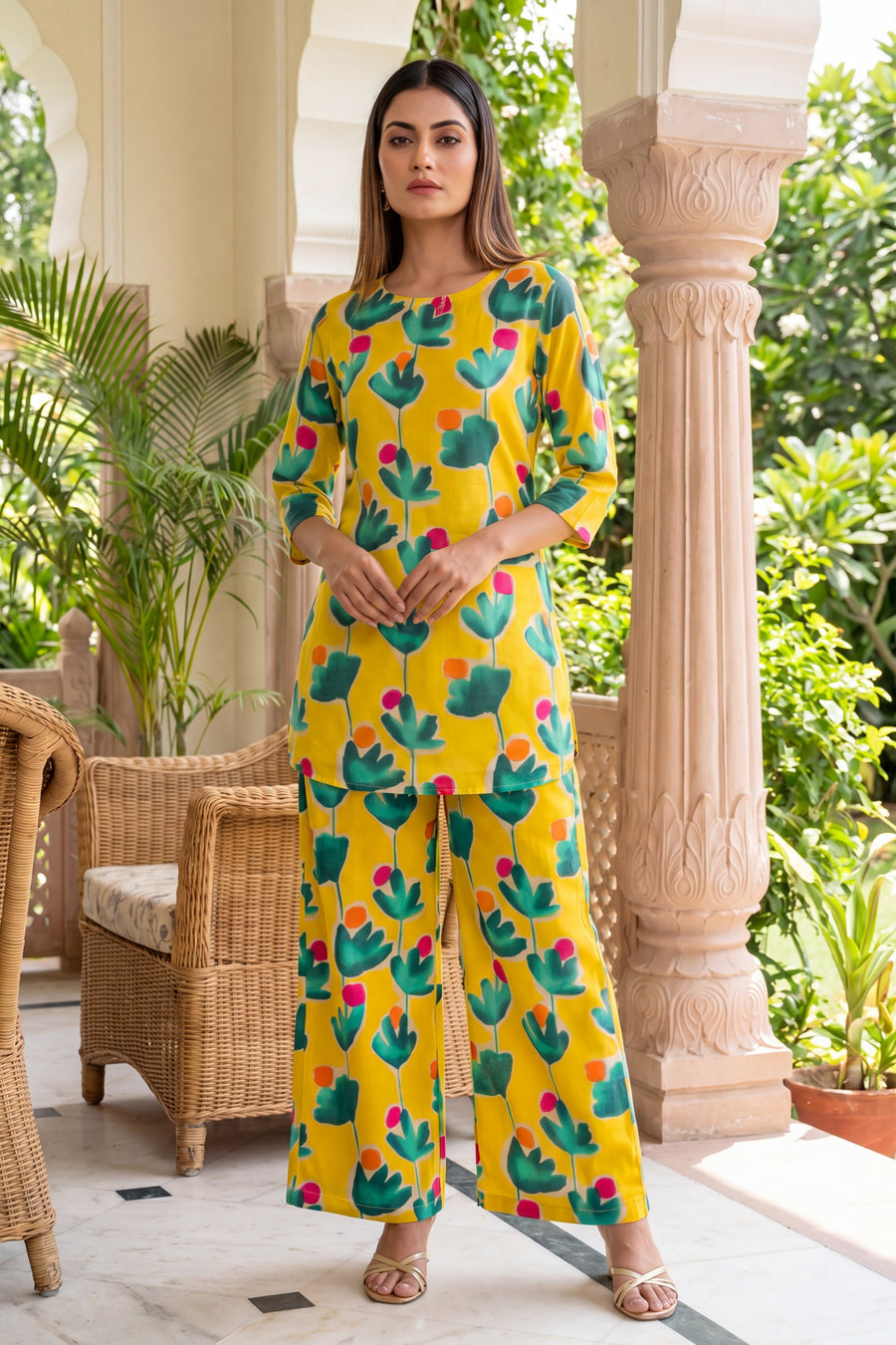 Marigold Elegance Cotton Co-ord Set — image 11