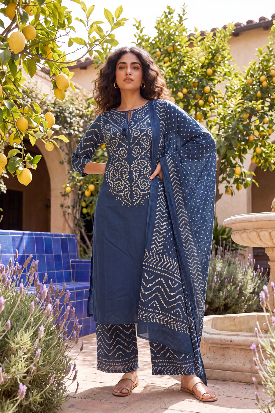 Royal Market Blue Cotton Suit Set — image 6