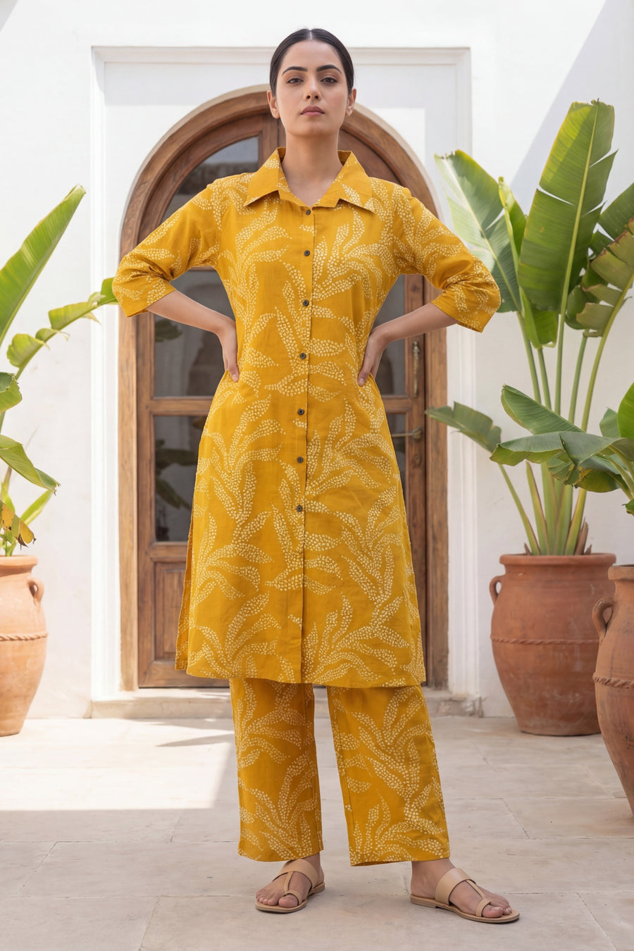 Amber Dabu Vine Print Cotton Co-ord Set — image 6