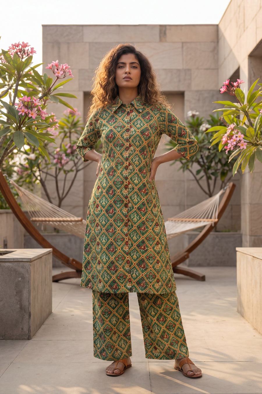 Teal Heritage Cotton Co-ord Set — image 7