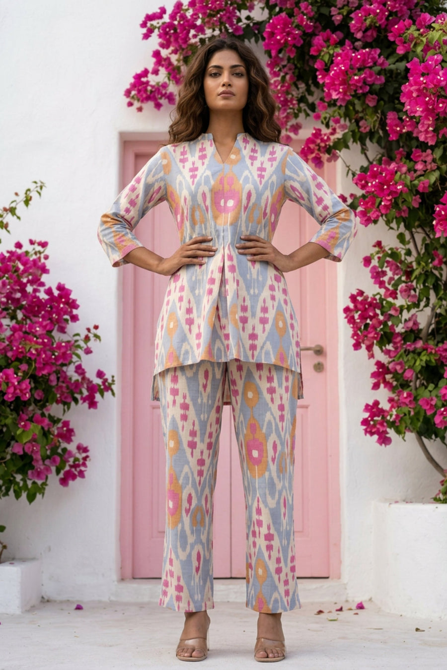Eternal Echo Grey-Blue Cotton Co-ord Set — image 9
