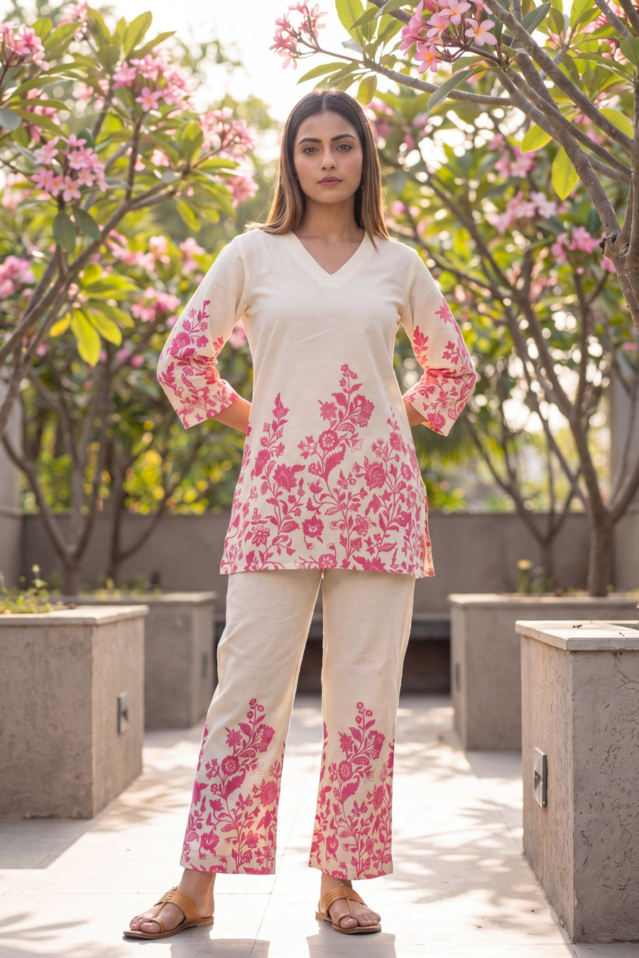 Slate Birch Hollow Geometric Cotton Co-ord Set — image 11
