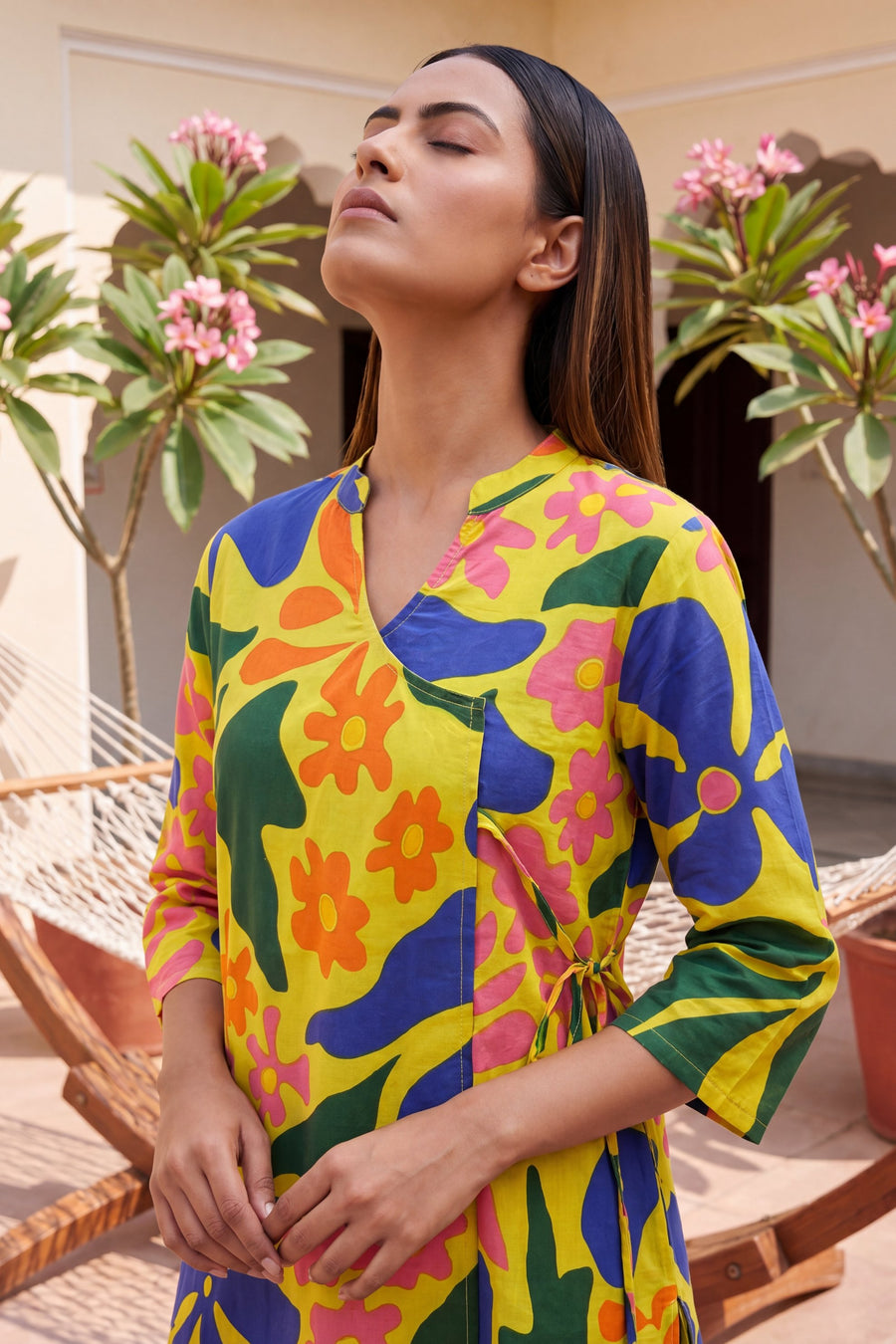 Dusk Saffron Tropical Floral Cotton Co-ord Set — image 2