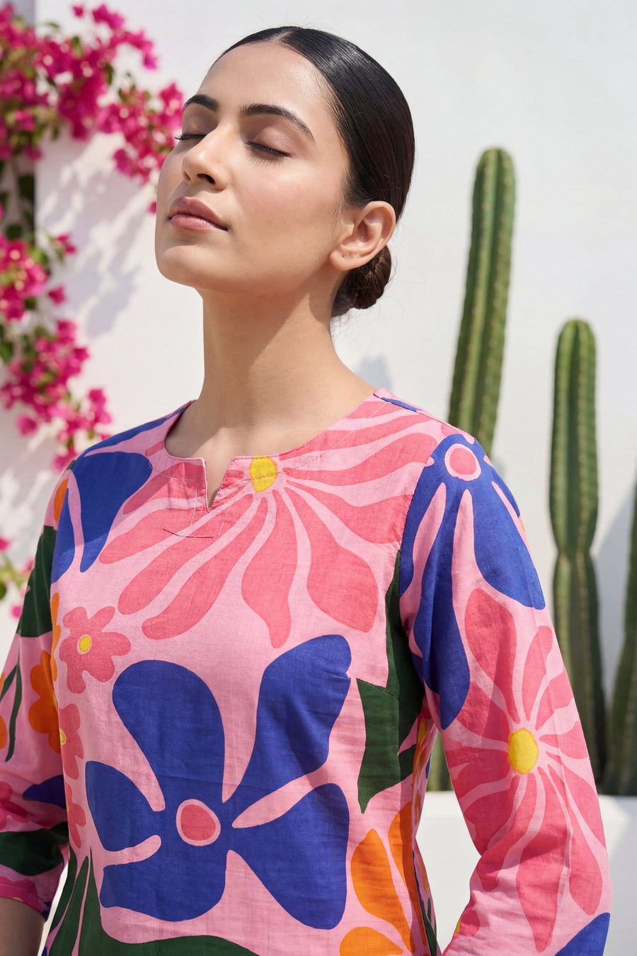 Petal Pop Pink Floral Cotton Co-ord Set — image 7