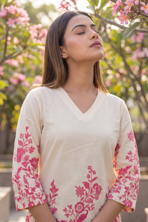 Slate Birch Hollow Geometric Cotton Co-ord Set