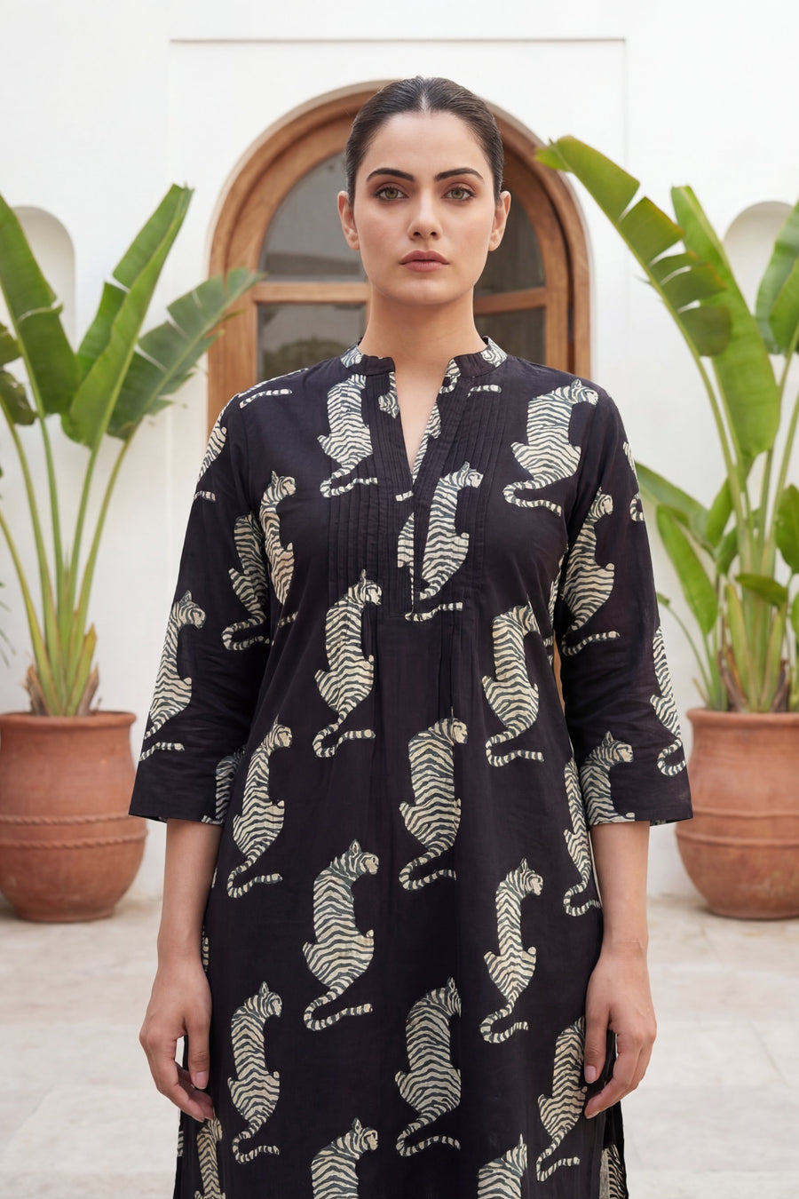 Prowling Midnight Tiger Cotton Co-ord Set — image 5