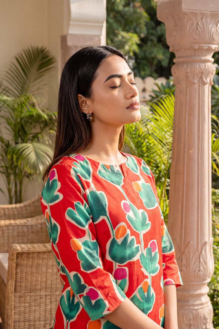Crimson Petal Cotton Co-ord Set — image 11